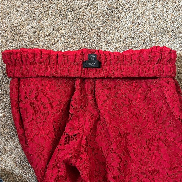 J. Crew Vibrant Red Lace Garment SIZE 00 - Picture 12 of 12